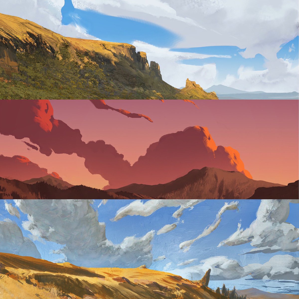 some landscapes from seyyah. checkout the animated trailer and the first episode at youtube.com/@cgnovels apps.apple.com/us/app/cgnovel…