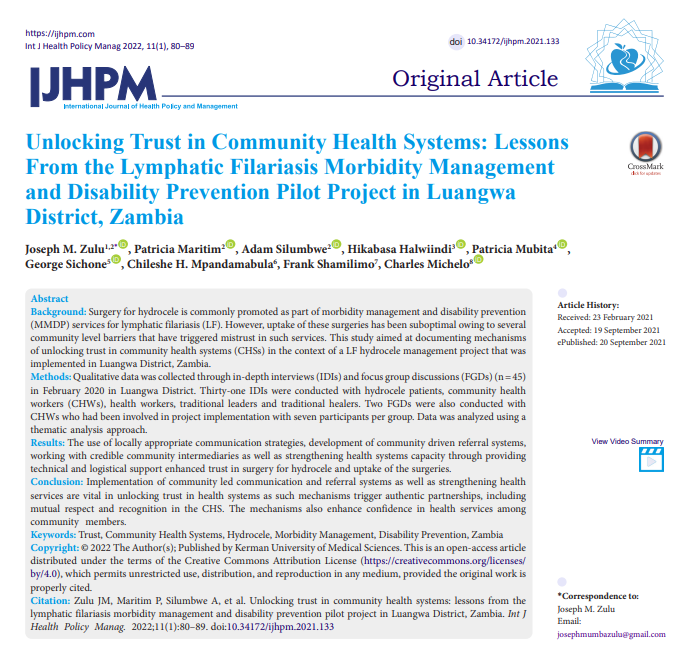 IJHPM's tweet photo. Unlocking #Trust in #CommunityHealthSystems

https://t.co/3ZYeywqPak

https://t.co/SqrybjaqUh

#Hydrocele #MorbidityManagement #DisabilityPrevention #Zambia #IJHPM #Luangwa #Epidemiology #PublicHealth #HealthPolicy #OriginalArticle #CommunityEngagement #DiseaseManagement https://t.co/UjVI6q6clB