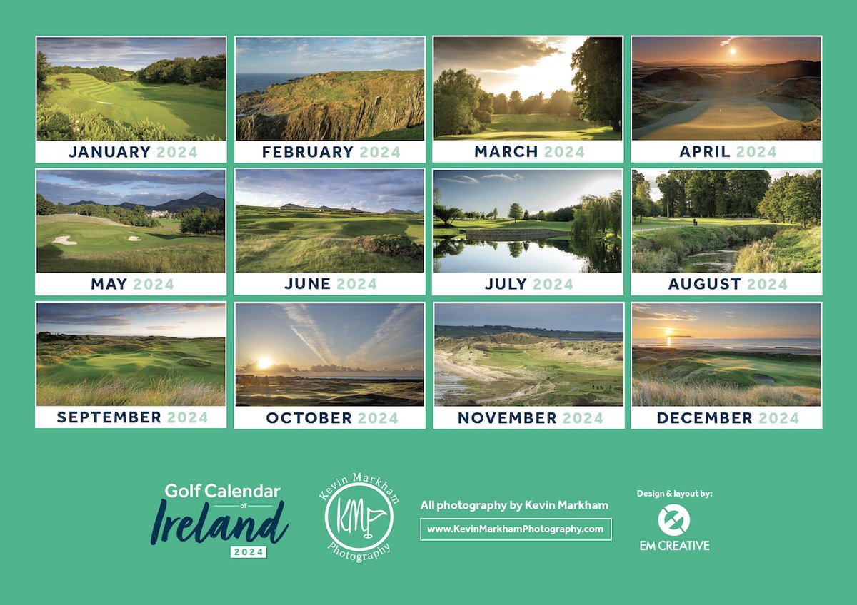 Only 2 to go! Golf Calendar #Giveaway continues Laid out over a magnificent estate, @powerscourtgolf offers 2 quality parklands. The hardest decision is choosing which one to play - so play both! RT to be in with a chance to win a calendar (or buy at kevinmarkhamphotography.com/p71449194)