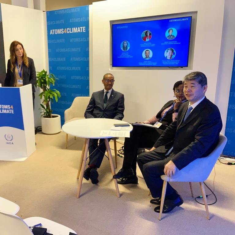 @cop28uae @UN_Water @ParaguayONU @IWMI_ @IAEANA “Through our technical cooperation programme,@IAEAorg plays a role in building capacities to monitor and adapt to climate change using nuclear applications,' said #IAEATC DDG Hua Liu at a #COP28 side event 🎦Watch the climate-smart agriculture event: tinyurl.com/mw7u745w