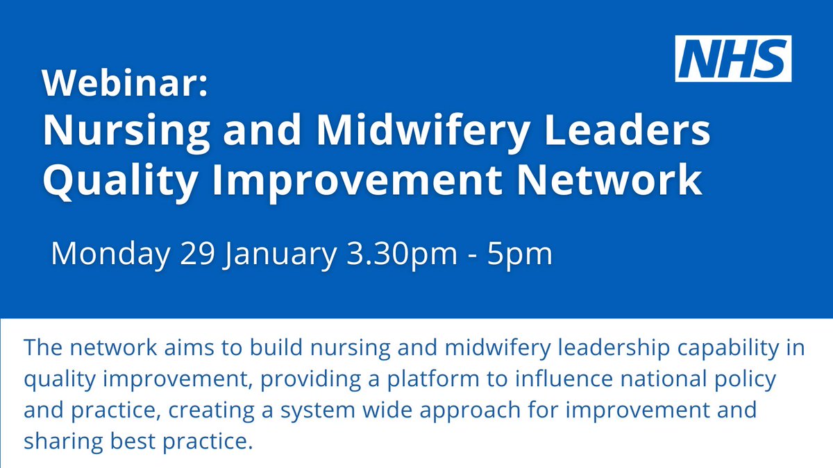Together we're co-designing and developing this community of nursing and midwifery leaders who have direct responsibility for or a background in quality improvement. Sign up to join the network here #teamCNO: bit.ly/3FQRGNy