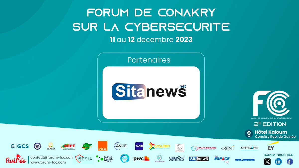@Sitanews  nous apporte une couverture médias sur le @conakryfcc . merci pour votre partenariat.

Rejoignez Nous : 👉forum-fcc.com/inscription