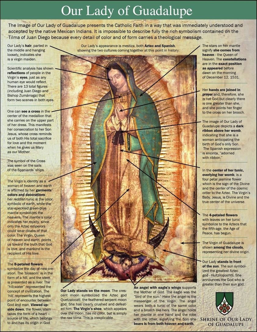 liturgicalife's tweet photo. Our Lady of Guadalupe first appeared to Juan Diego on this day, 492 years ago. The sacred image baffles scientists and skeptics to this day. https://t.co/OjV1CqQsrR