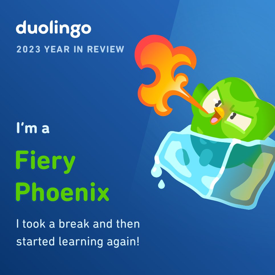 lordcnda's tweet photo. I’m a Fiery Phoenix! What’s your Duolingo learner style? #Duolingo365 https://t.co/31g6PJ10qg