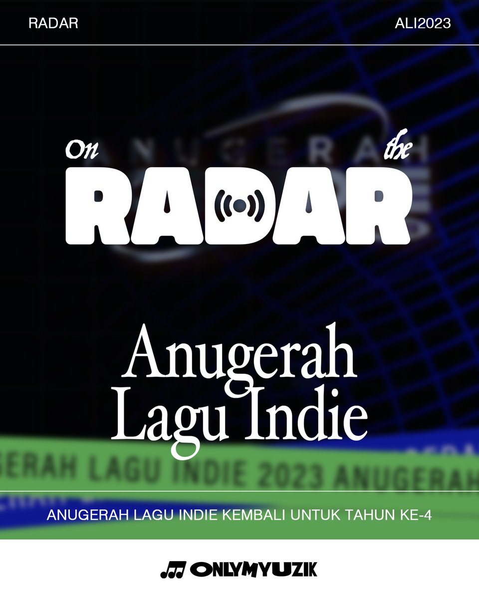 ompopbase's tweet photo. π΅ Radar : Anugerah Lagu Indie 2023
#onlymyuzik #ommunity #radarBYom https://t.co/6k7mZYkmc9
