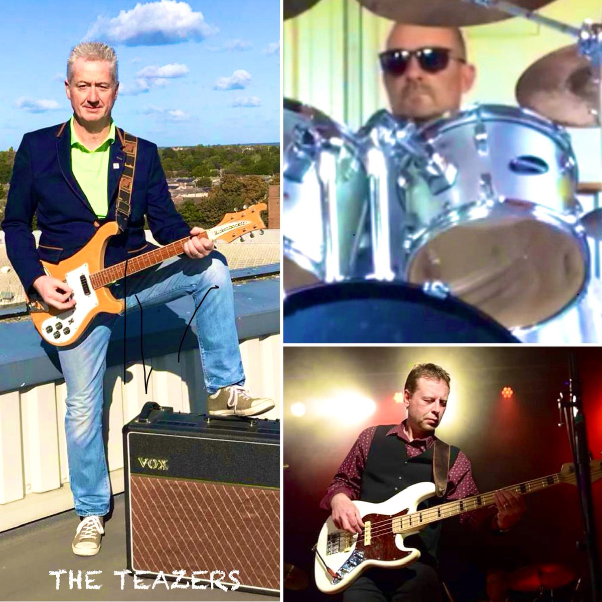 TheTeazers's tweet photo. ๐ฏ Well hereโs the first photo of our new lineup with two original member (L to R):
๐ธ๐ค Paul Hopfensperger (1978)
๐ฅ Simon Rutherford (2023)
๐ธ๐ค Lee Jacobs (1978)
๐๏ธ Tickets for Mods Mayday 2024 Cambridge available here:
https://t.co/ot28EyTZKQ https://t.co/xKJnxl98l6