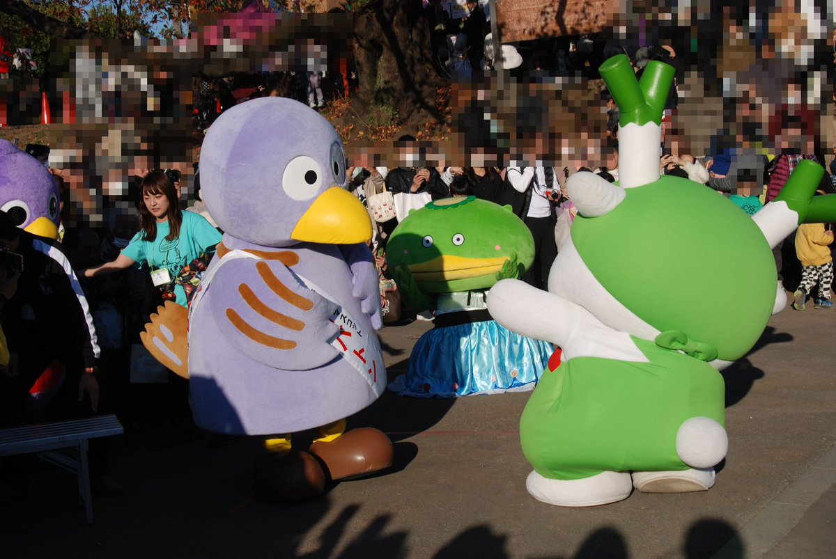 Hiro_kun1967's tweet photo. カパルとふっかちゃんがコバトンとさいたまっちを会場に迎え入れてるひと場面

#ご当地キャラクター #志木市民まつり2023 #カパル #ふっかちゃん #コバトン #さいたまっち https://t.co/xkvYFsu0Vf