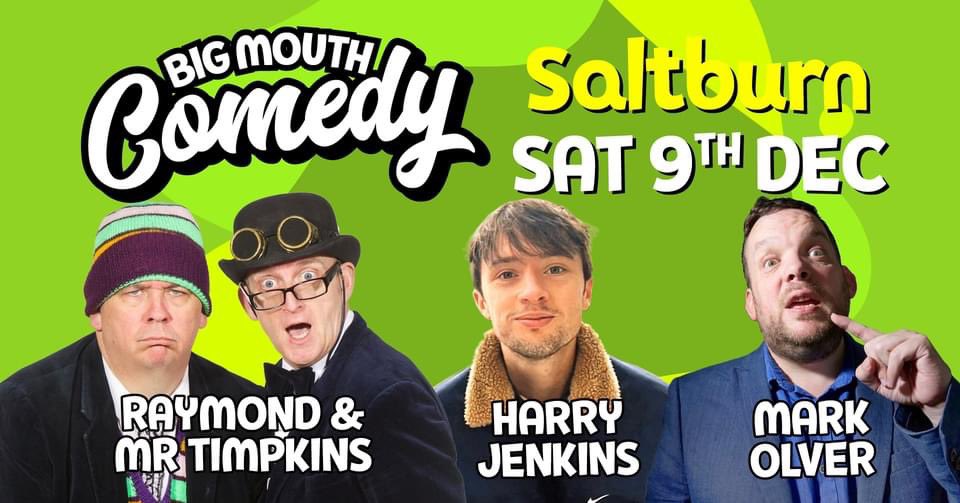 Tonight! We’re back at @mbro_townhall & @SaltburnTheatre with more amazing line ups. @markolver opens Mbro & closes Saltburn & vice versa for @raymondtimpkins MCs are @reed_mat & Mike Wilkinson with Sam Serrano & Harry Jenkins. Last few tickets bigmouthcomedy.co.uk