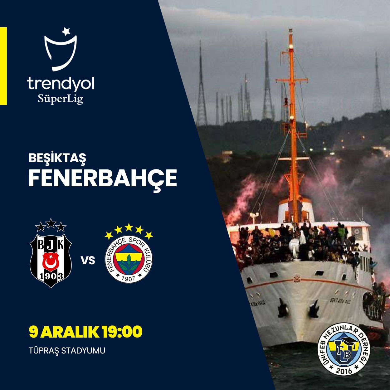 Fenerbahçe SK on X: 🆚 Beşiktaş 🗓 9 Aralık Cumartesi 🕖 19.00 📍 Tüpraş  Stadyumu 📲 #BJKvFB  / X