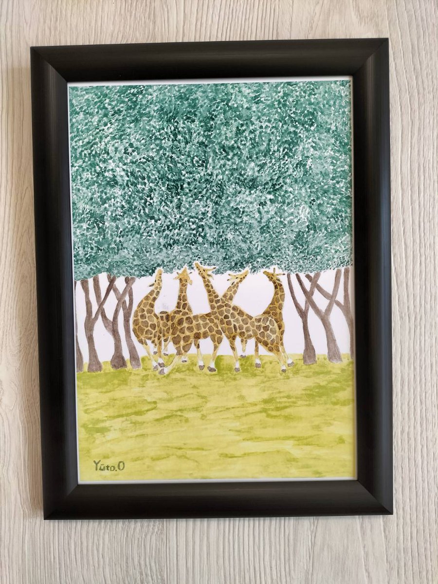 Title『Giraffe forest』

◆A picture of giraffes competing to eat leaves high up in a deep forest◆

※Currently on sale on the 『This Is Gallery』 for countries other than Japan.↓↓

thisisgallery.com/product/513756

#art #painting  #giraffe #forest