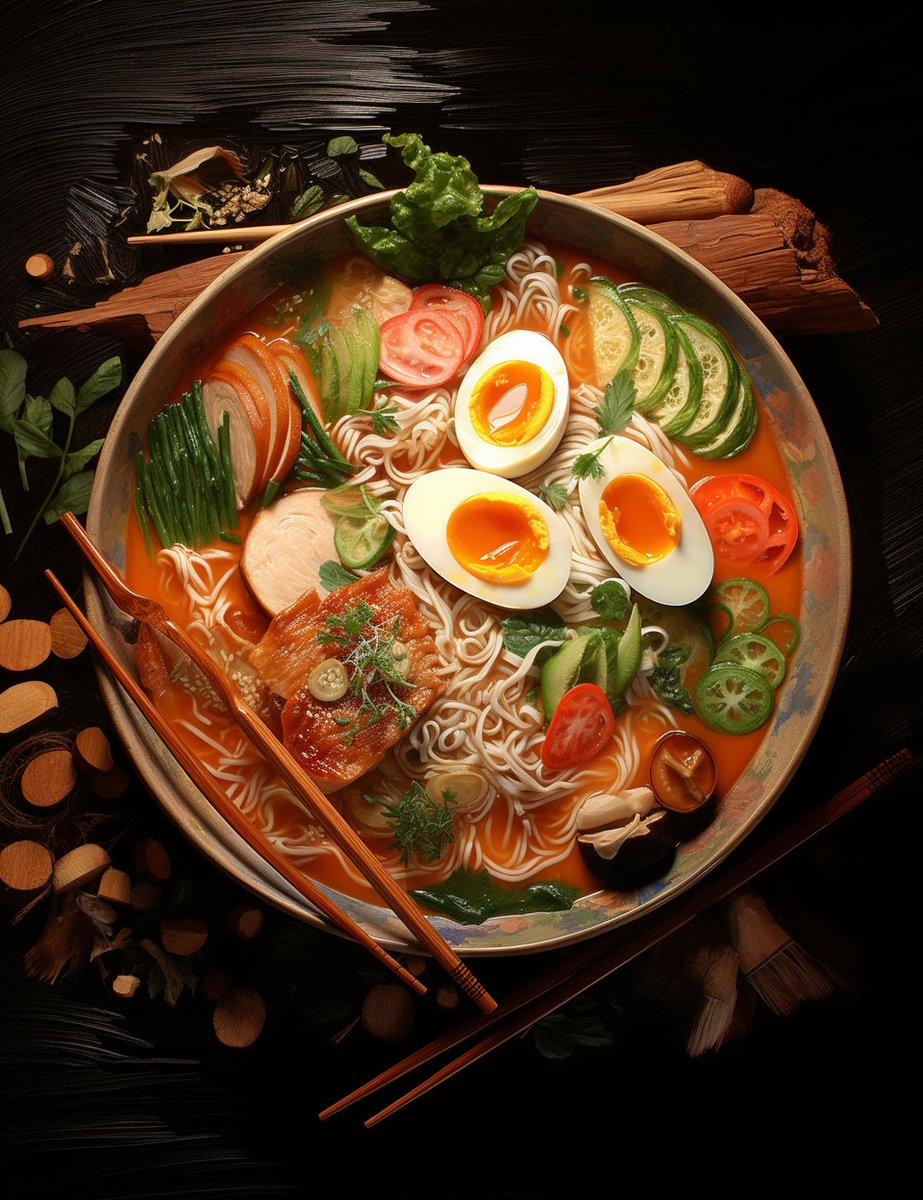 stunningvis's tweet photo. Feast on Ramen 

#ai #aiprompt #AIArtwork https://t.co/Io4LasZyyU