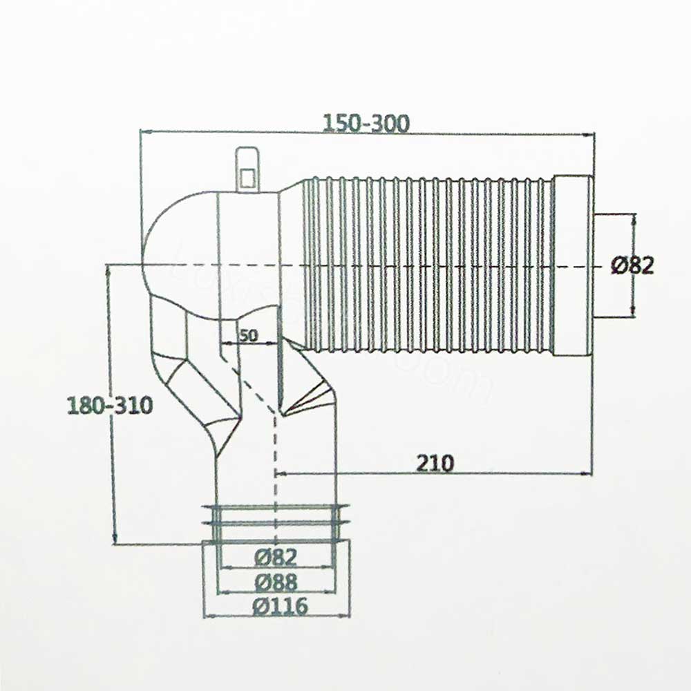 Bayen Toilet Drain Pipe Fitting, Plastic Toilet Sewer Drain Pipe Installation Sealing Fitting Accessory Connection Replacement Part for Toilet Repair #toilet #toiletaccessories #toiletparts #supplier #factory