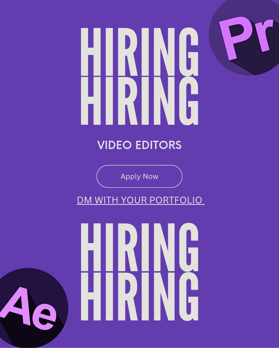 letsdigital360's tweet photo. We are hiring video editors.
#videoeditor #videoediting #hiring https://t.co/A9FRAReBN0
