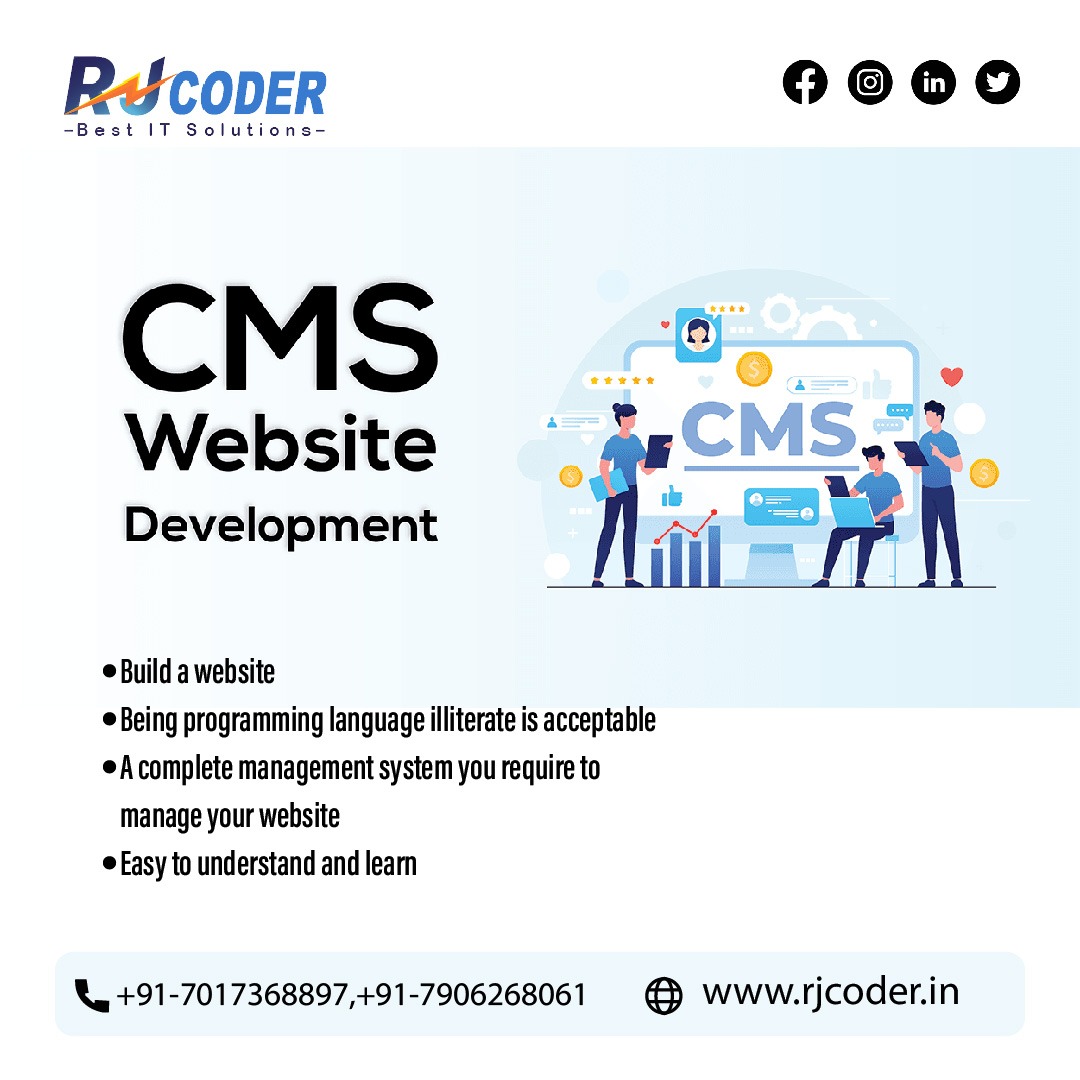 rj_coder's tweet photo. Without requiring you to know any programming languages, RJ Coder offers the Best CMS Development Service in Dehradun to assist you in creating a website. We're going to use CMS (Content Management System) to create a website.
#CMS,#CMSWEBSITE https://t.co/s7W3dMmG07