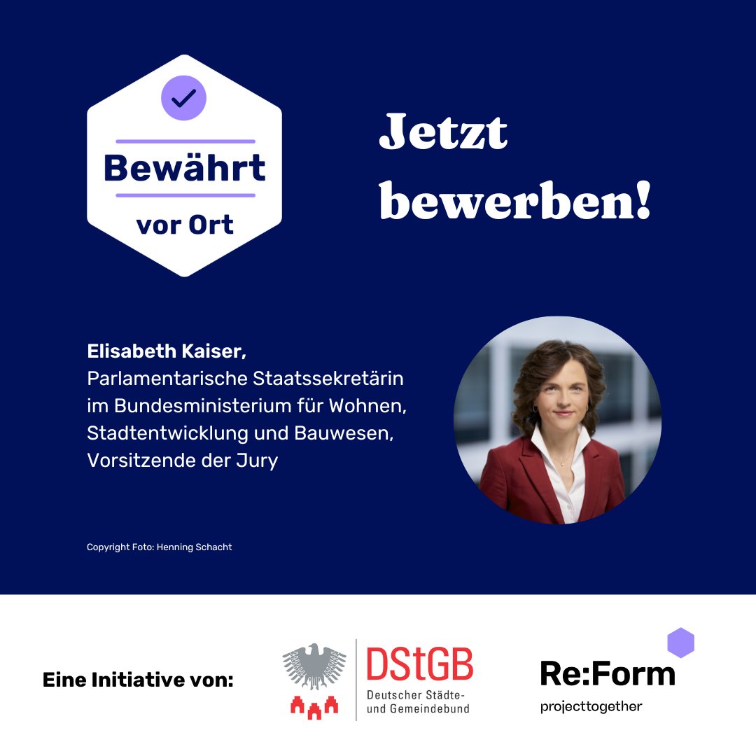 In vielen #Kommunen in 🇩🇪 gibt es erfolgreiche Verwaltungslösungen und Innovationen. Das neue #Siegel #BewährtVorOrt zeichnet sie aus❗️
PStS <a href="/Kaiser_SPD/">Elisabeth Kaiser cu@👇elisabethkaiser.bsky.social</a>: „Unser Land kann so viel. Das Siegel zeigt, was gut funktioniert.“
📢 Bis zum 17. Januar bewerben 👉 reform-staat.org/bewaehrt-vor-o…