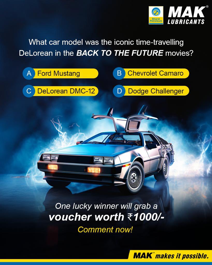 BPCLMakLubes's tweet image. Guess this iconic car model.
1 lucky winner तो grab a Voucher worth Rs 1K.
 
1. Comment below the correct answer
2. Tag 3 friends of yours
 3. Follow & mention the page on your story
#weekendcontest #contestalert #contestindia #giveaway #giveawayindia 
@BPCLimited @BPCLRetail