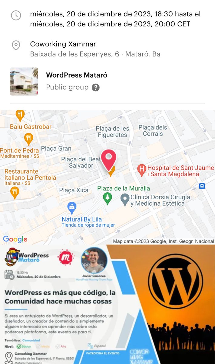 🫵🏼 Descubre, junto a <a href="/JavierCasares/">Javier Casares</a>, el poder que se esconde detrás de WordPress en su charla inspiradora titulada: 'WordPress es más que código. La comunidad hace muchas cosas'. 
👉🏼¡No te la pierdas!

#wordPress #EventoImperdible 
meetup.com/es-ES/wordpres…