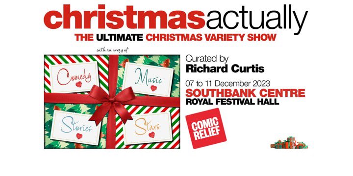 Richard Curtis #ChristmasActually 

Selling 2 tickets for this tonight - Row D - close to front. Face value £110 each. 

Will listen to offers.