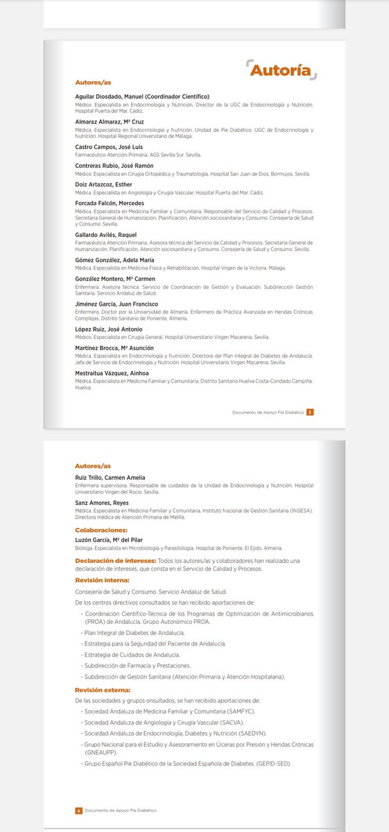 Publicada y accesible esta guía que recoge las actuaciones recomendadas en prevención y manejo del pie diabético Fantástico equipo multidiscipinar para reducir variabilidad en la práctica clínica en <a href="/saludand/">Consejería de Sanidad, Presidencia y Emergencias</a>. 
juntadeandalucia.es/sites/default/…