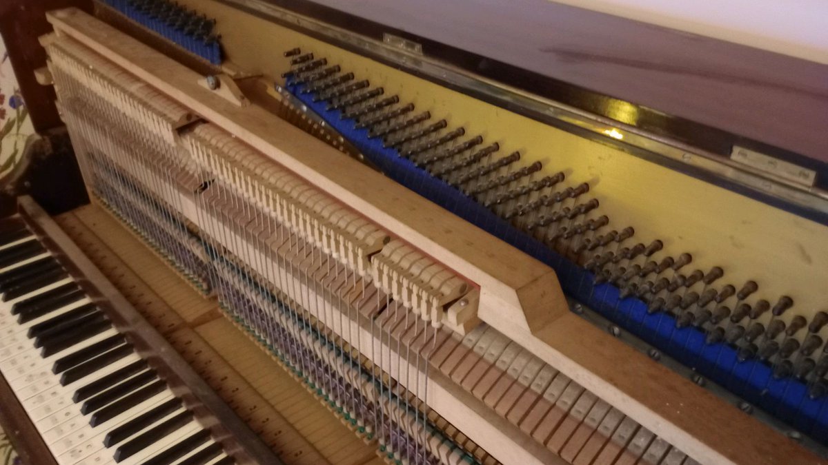 pianotunermjr's tweet photo. Pitch raising, tuning and repairing a 'Crane & Soms' Upright Piano in Pattingham, Wolverhampton. Replacing broken hammer shank
https://t.co/3eKeqr7UlT
#craneandaons #piano #pattingham #pianist #pianotuner #pianotuning #music #musician https://t.co/IxoexOZ6Iu