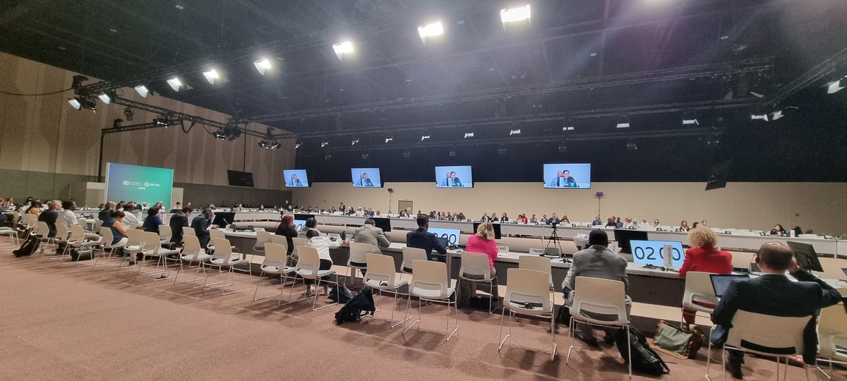 3mpereira's tweet photo. This is the moment @COP28_UAE listening to Ministerial Roundtable on pre-2030 ambition. A clear call on the #PhaseOutOfFossilFuel, on the need for #MoreAmbition and #Mitigation and stop failing #Adapatation
We are not on track "this is not what we came here to do" was said https://t.co/ULDVLw9uvd