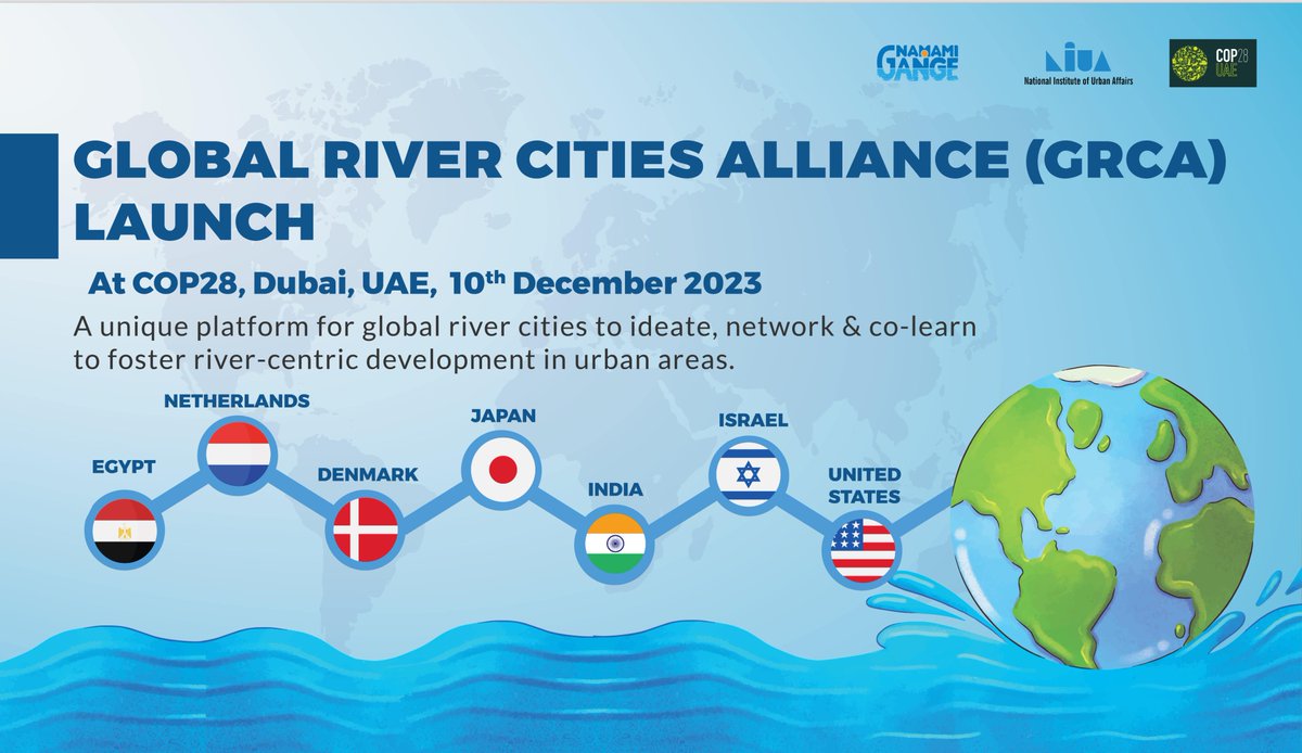 As we gear up for the historic launch of Global River Cities Alliance (GRCA) tomorrow, at #COP28 in Dubai, we're thrilled to share a sneak peek into the nations committed to this global movement for urban river sustainability. #GRCA #RCA #COP28 #Dubai #UrbanRivers #URMP