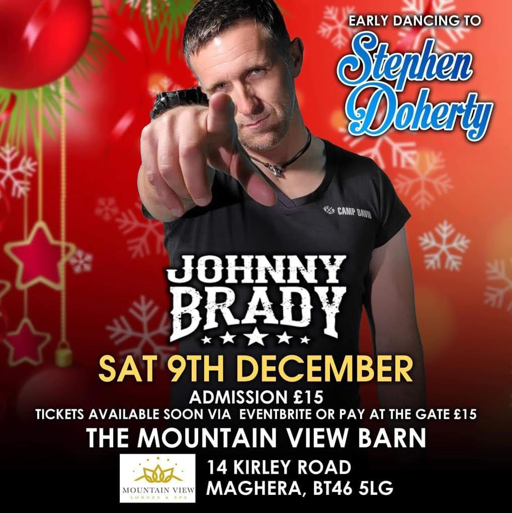 Phoenix CountryRadio (@phoenixcountryr) on Twitter photo Tonight its happening - The Christmas Hooley with <a href="/_JohnnyBrady/">Johnny Brady</a> and <a href="/DjStephenD/">Stephen Doherty</a> - Sat 9th December at Mountain View Barn, Maghera
Doors open 8pm - DJ Stephen 8.30pm
Then Johnny Brady then DJ to finish the night off to 1.30am
It's Party Time tonight..... <a href="/brendandonnell6/">brendan donnelly</a> Tonight its happening - The Christmas Hooley with <a href="/_JohnnyBrady/">Johnny Brady</a> and <a href="/DjStephenD/">Stephen Doherty</a> - Sat 9th December at Mountain View Barn, Maghera
Doors open 8pm - DJ Stephen 8.30pm
Then Johnny Brady then DJ to finish the night off to 1.30am
It's Party Time tonight..... <a href="/brendandonnell6/">brendan donnelly</a>