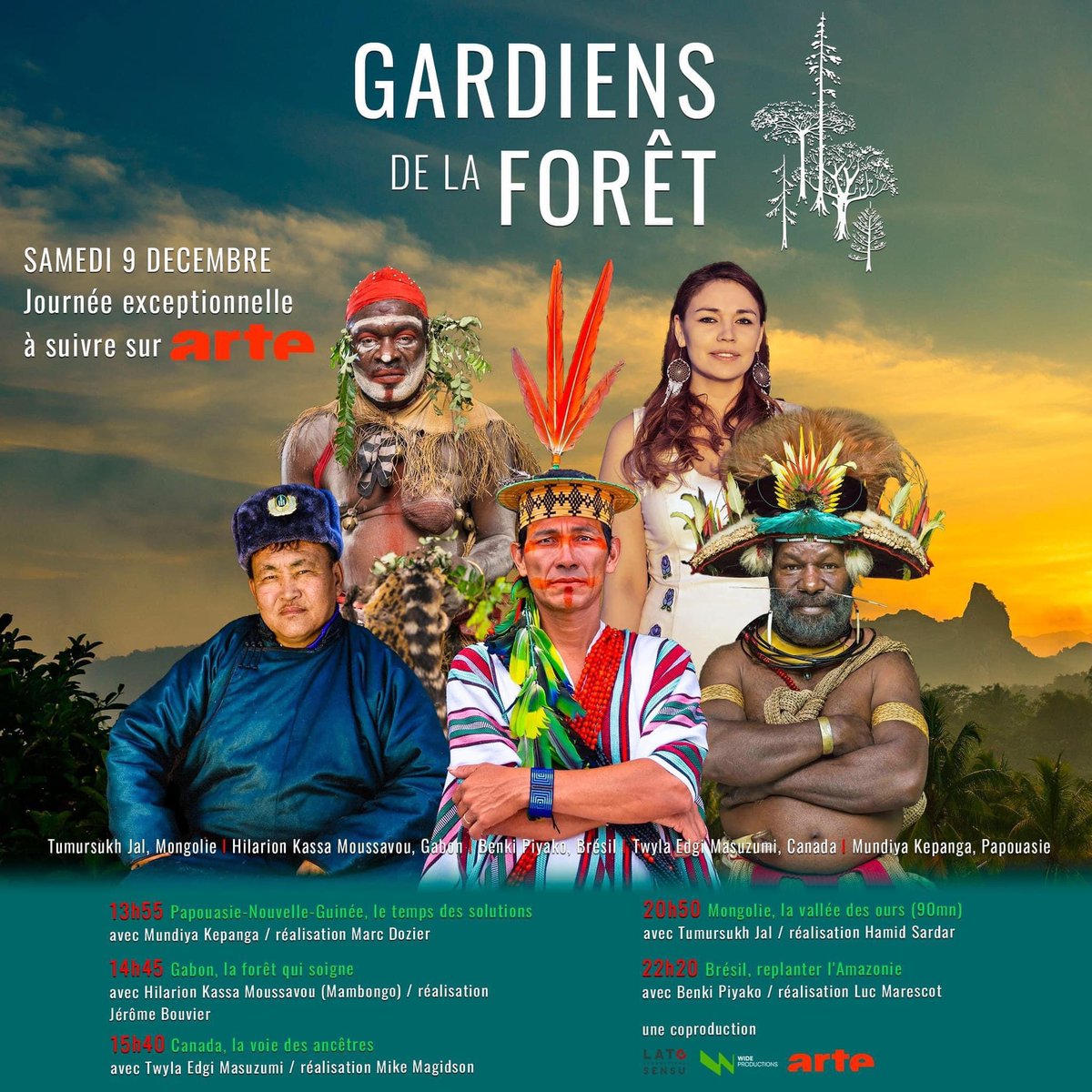 À ne pas manquer aujourd’hui ! Journée exceptionnelle le samedi 9 décembre sur <a href="/ARTEfr/">ARTE</a> avec la diffusion des 5 films de la série #Gardiensdelaforêt (<a href="/LatoSensuProd/">LatoSensuProd</a>) autour des forêts primaires. Épisode Papouasie avec <a href="/mundiyakepanga/">Mundiya Kepanga</a> à 13h55 ! Programme : arte.tv/fr/guide/