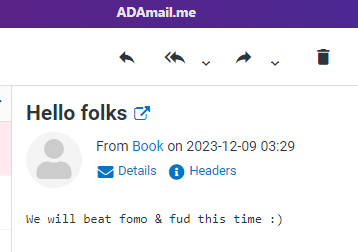 made a wish in the first cardano mail i sent 
<a href="/adamailme/">ADAmail - Every Cardano Wallet is a mailbox</a>