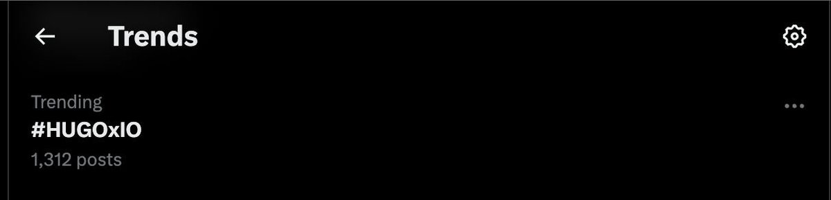 We made it ✅

In just less than 24h (to be precise in 14h) #HUGOxIO is trending ! 🔥

This is power of the community and 
<a href="/Imaginary_Ones/">Imaginary Ones | Bubio.ai</a> <a href="/HUGOBOSS/">HUGO BOSS Corporate</a> have the best one in the space !