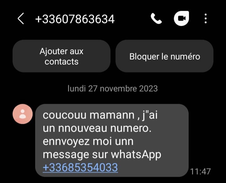 PhotographyLBY's tweet photo. @BFMTV J'ai reçu ce sms .
1. mon enfant ne fait pas des fautes d'orthographe. 
2. j'ai remarqué 2 numéros de téléphone.
3. Mon enfant ne me vouvoie pas donc arnaque . 💪😃
#anarque https://t.co/0Dr2WWemIb