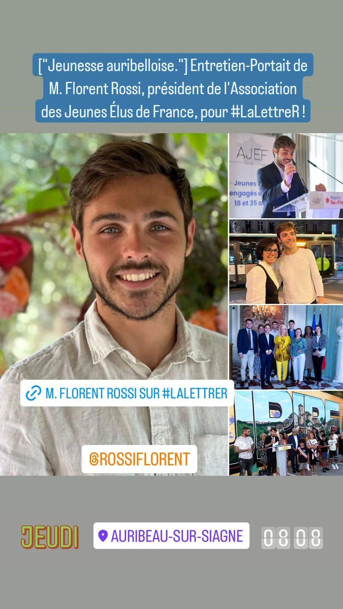 romainbgb's tweet photo. #PortraitDeLaSemaine ["Jeunesse auribelloise."] Entretien avec @Florent__Rossi, président @JeunesElusdeFr , pour #LaLettreR ! https://t.co/kvVVJrQ1d0 #AJEF #Rossi #AuribeauSurSiagne #AlpesMaritimes #PACA #LR #Dati #Paris #Paris7eme #JeunesAvecDati #Médiamétrie #engagement https://t.co/Ybra8tMp4H