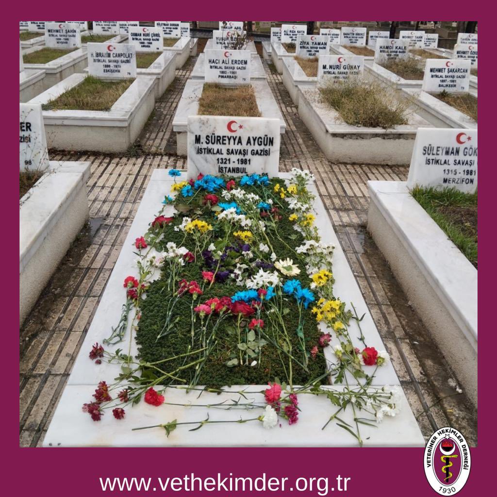 vethekdernegi's tweet photo. ANMA
09.12.2023 Cumartesi günü, meslek büyüğümüz Ord. Prof. Dr. Süreyya Tahsin Aygün'ü, 42. Ölüm yıldönümünde, Karşıyaka İstiklal Gazileri Şehitliğinde mezarı başında andık. Ruhu şad olsun. #meslekbüyüğü #SüreyyaTahsinAygün #talidomide #veterinerhekim https://t.co/unD2O8Gk7D