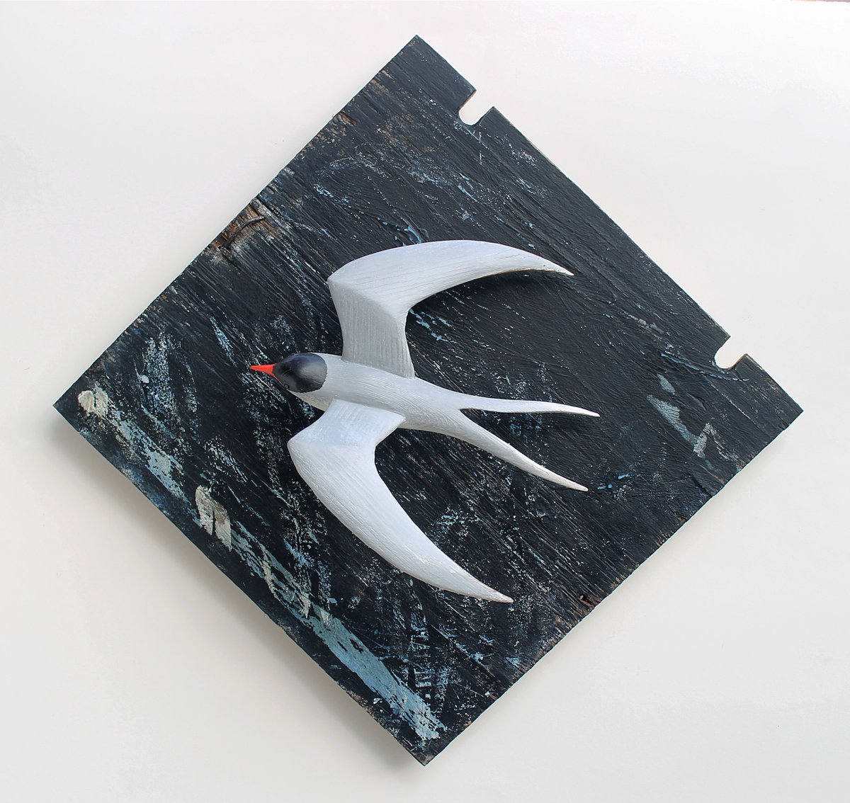 "The birds for example, mostly based on species that are common in Shetland, are influenced by an interest in the work of American decoy carvers and also modernist sculpture, so there is a tension between the ornithology and sculptural form."- Alex Malcolmson