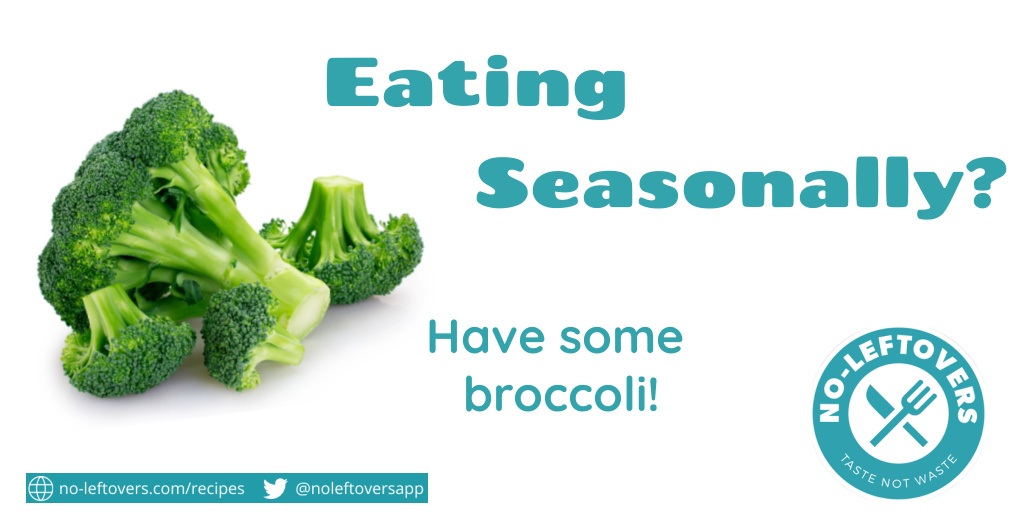 Want to be eating seasonally? Now is the perfect time to be eating broccoli. Head over to no-leftovers.com/recipes to find delicious recipes to use up broccoli and more!
#broccoli #seasonaleating #december #seasonalrecipes #recipes #leftovers #noleftovers #tastenotwaste #zerowaste