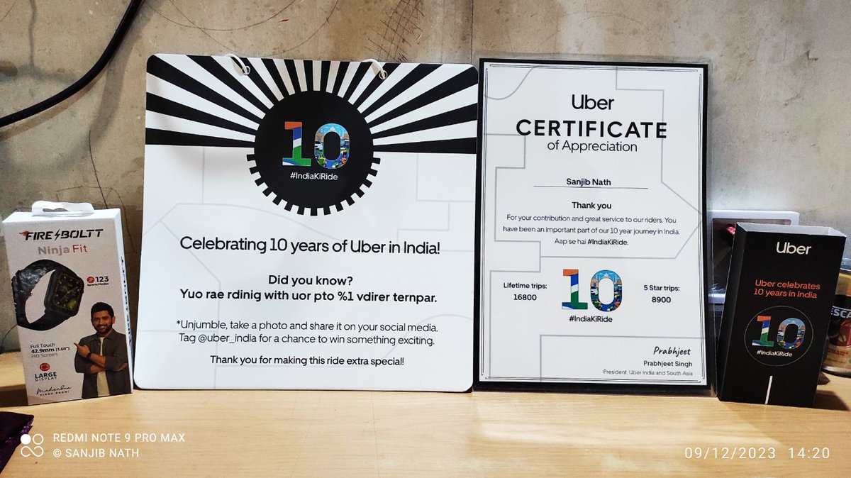 sanjiibb's tweet photo. @Uber_India You are riding with our top 1% driver partner https://t.co/ucnMEmRFOk