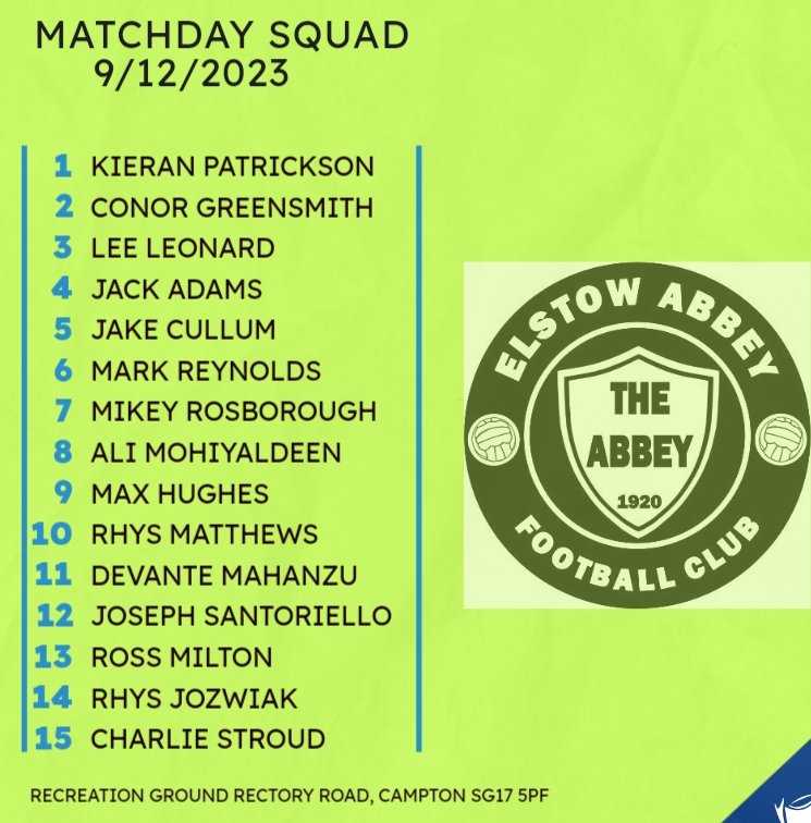 AbbeyReserves's tweet photo. County Cup action today, as we take on Sheff &amp; Campton U23's. https://t.co/j6f4mASNQO