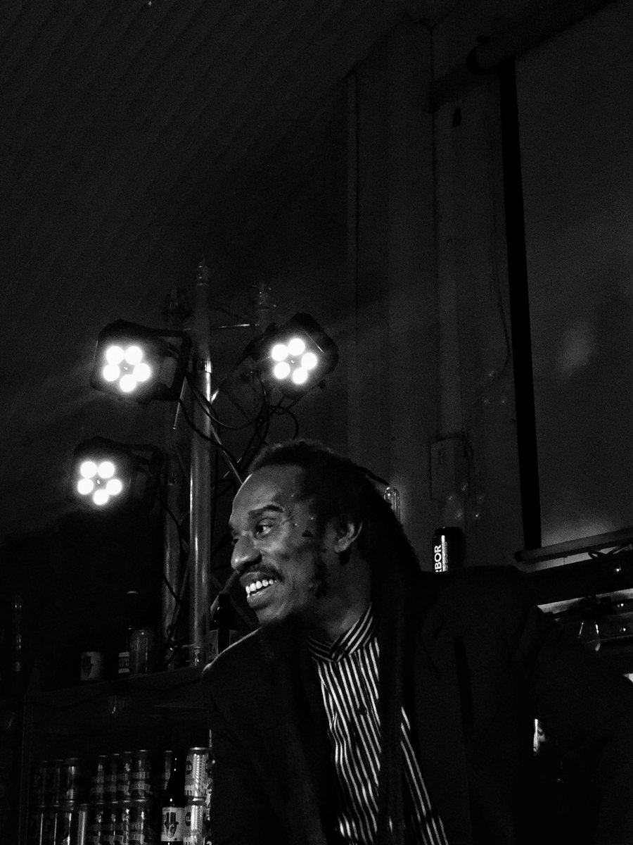Brilliant wordsmith &amp; very dapper gent Benjamin Zephaniah performing at Wanstead Tap, London 2018. Big loss to English literature 🙌🏻 RIP