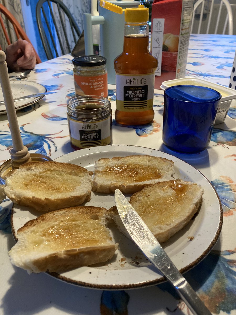 pennyhawley's tweet photo. What a treat to have Afrilife honey 🍯 from Tanzania on my Northumberland stottie this morning 😋 https://t.co/Y4rjJYPKWo