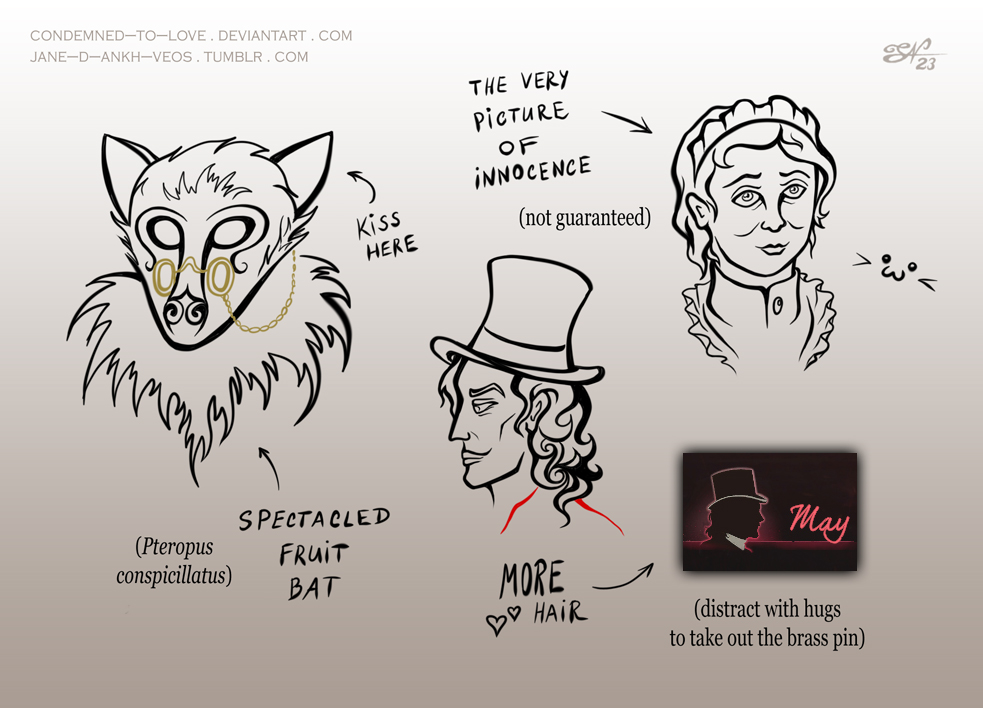 JanePlaysFL's tweet photo. #MaskOfTheRose #FallenLondon

First I simply had an urge to sketch Phoebe while writing/translating the 3rd chapter of my recent fanfic (https://t.co/hzxjL6msaI)... then random headcanons took over. https://t.co/SUpnl05Pc6