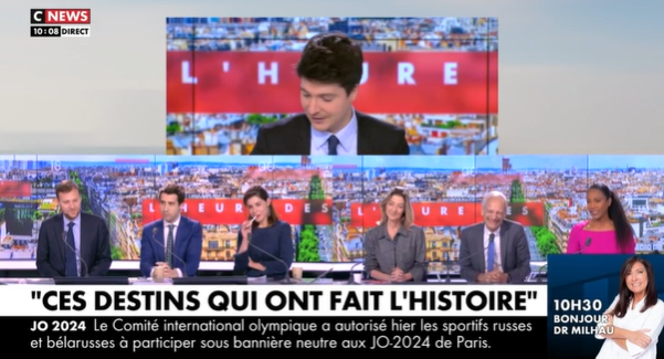MissNathDuSud's tweet photo. Quel bonheur le plateau d'@eliot_deval 
@Pierre_GTIL @celine_pina @AlexDevecchio et nos 3 merveilleux mousquetaires @christine_kelly @ChdOrnellas et @MarcMenant1 
Une bouffée d'oxygène, un moment suspendu dans cette actualité lourde et terrible
Quelle surprise #hdproWE https://t.co/bvnRzVGs0h