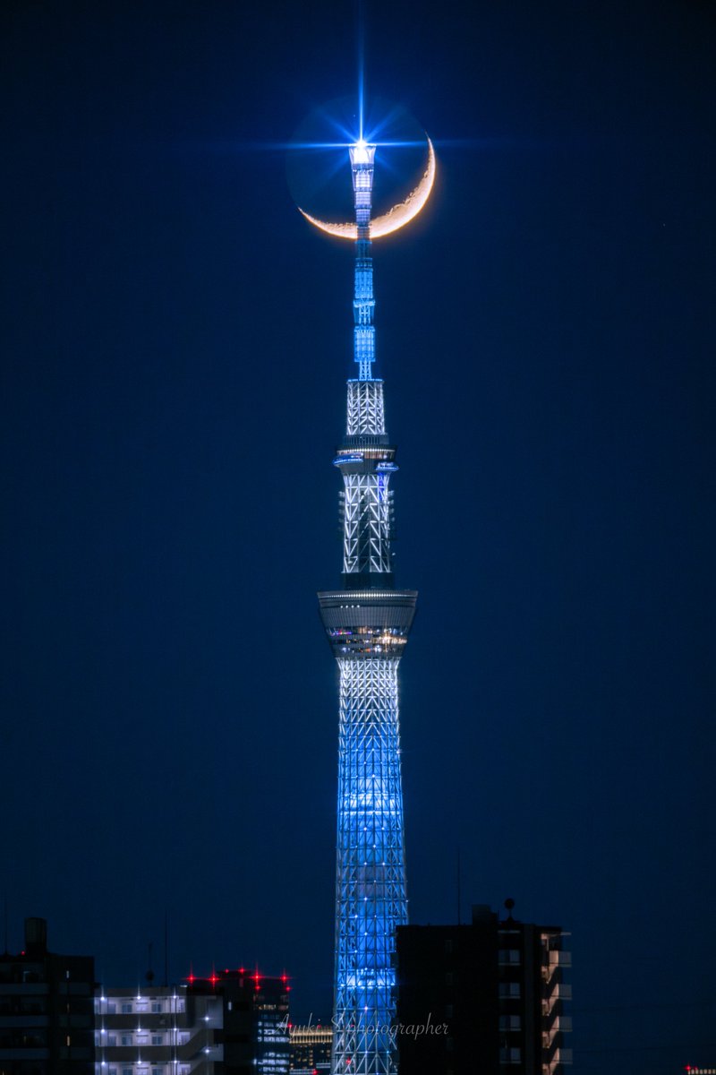auki999's tweet image. 東京の夜空はミラクルロマンス🌙
