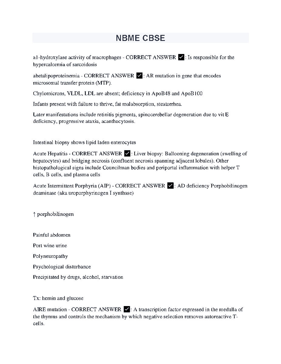 paper29397's tweet image. NBME CBSE Actual Exam With 100% Correct Answers 2023 / BEST NBME CBSE DUMP 2023 ( Guarantee Pass )   
#nbmecbse #actualExam #correctanswers #BESTNBMECBSEDUMP #fliwy 
 fliwy.com/item/367016/nb…