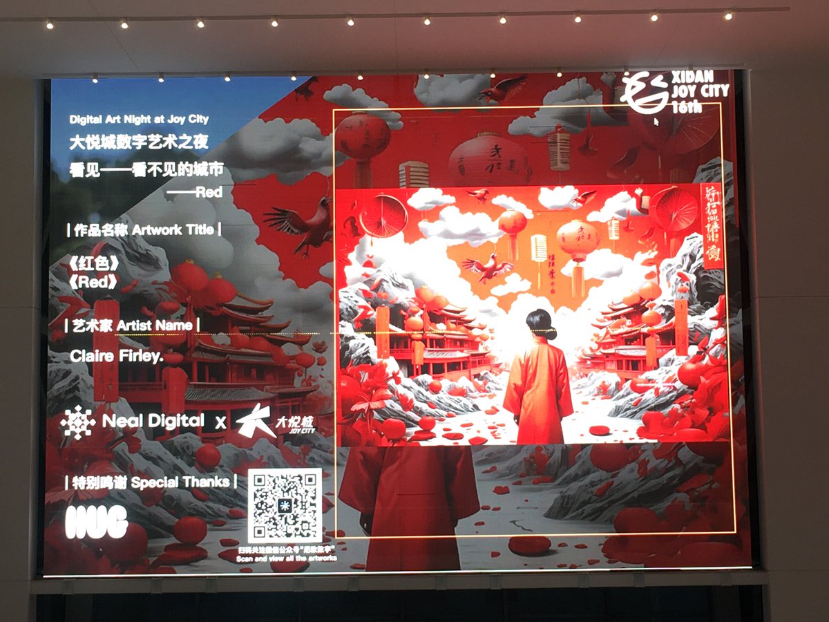 ClaireFirley's tweet photo. My Art Exhibited in Beijing - Joy City!!!
HUGEST Thank You To Kind Soul @Ghostly_Kittens for making the trip to take Photos For Me!!
Your Kindness Has Blown Me Away Dear Jeff xxx
#JoyCity #Exhibition #Beijing #China #ClaireFirley https://t.co/HNXFTBIaCn