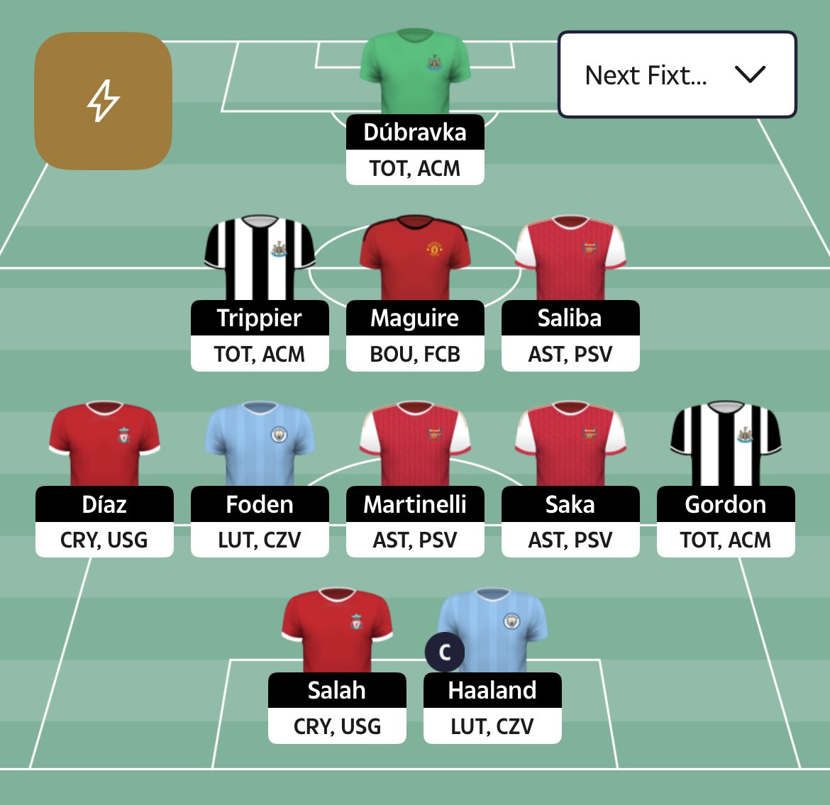 fflarry66's tweet photo. It’s GW15 already 

Out: Areola &amp; Mbuemo 
In: Dubravka &amp; Gordon 

Overall rank: 402 🌍

Important few weeks coming up. Need to be in the top 100 early January if you want a crack at winning this. https://t.co/RvuKw4OZv6