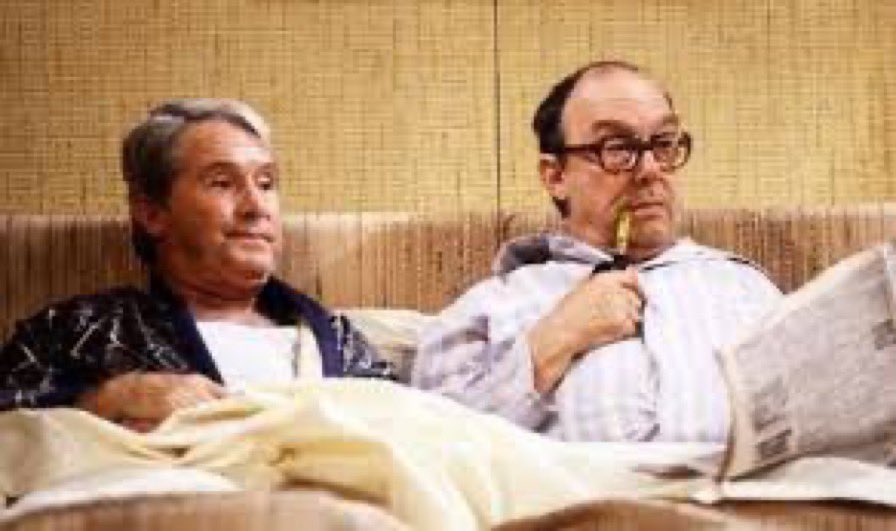 ERIC: In my opinion, Ern, you could be another George Bernard Priestley. ERN: Shaw. ERIC: Positive! #eddiebraben #morecambeandwise