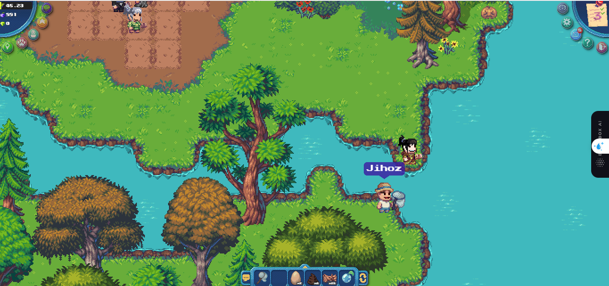 linhnqa123's tweet photo. @Jihoz_Axie
I found the Jihoz Net, now I can   catch fish in the
@pixels_online https://t.co/JQW5XeRRcI