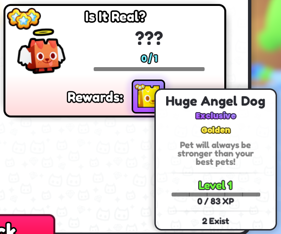 The second ever Huge Angel Dog has been obtained! Who do you think got it? 😲🐶🤔 #petsim99 #PetSimulator99