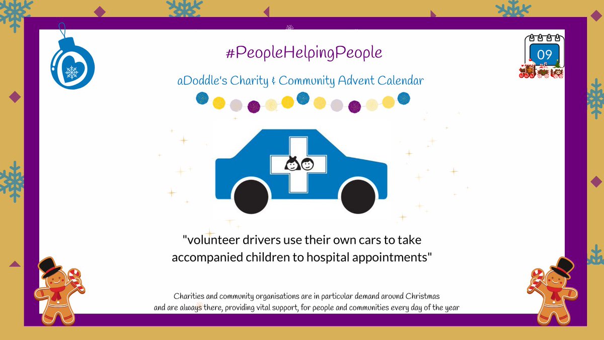 aDoddle_UK's tweet photo. Day 9 of our #FPOW #ChristmasAdvent is @TransportFSC who help children & #Carers, when they lack transport, to attend health appointments
Without #VolunteerDrivers support, some children would miss out on vital hospital & clinic appointments.
See: https://t.co/GajTFCJxpA https://t.co/j5cwDKuT0I