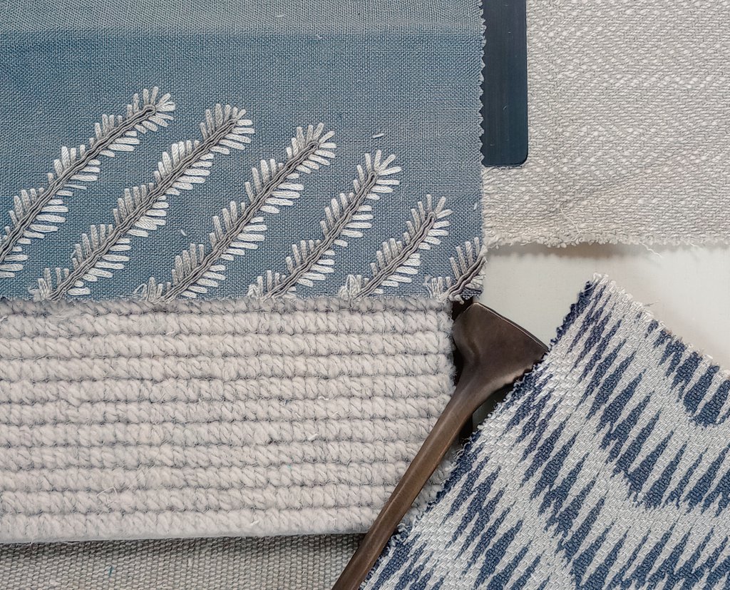 Fabric choices coming together on one of our current residential projects!